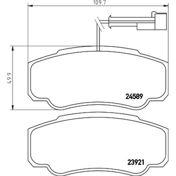 pastillas de freno coche - Juego de pastillas de freno BREMBO P56122