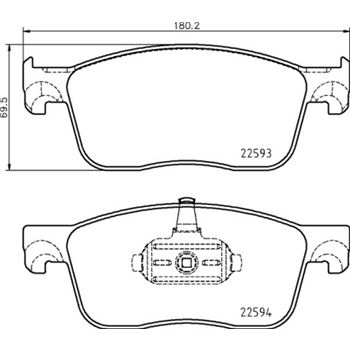 pastillas de freno coche - Juego de pastillas de freno BREMBO P61134