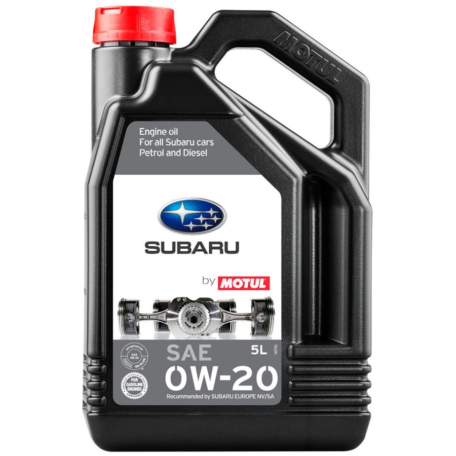 Aceite de motor sintético completo 0W20 certificado Subaru genuino botella  de 5 cuartos de galón