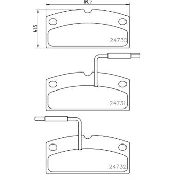 pastillas de freno coche - Juego de pastillas de freno BREMBO P62001
