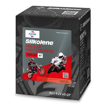aceite moto 4t - Silkolene Pro 4 10w60 XP CUBE 4L