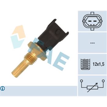 sistema electrico del motor - Sensor, temperatura del refrigerante FAE 33485