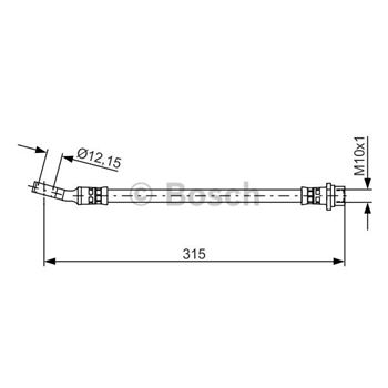 tubos flexibles de frenos - Tubo flexible de frenos BOSCH 1987481526