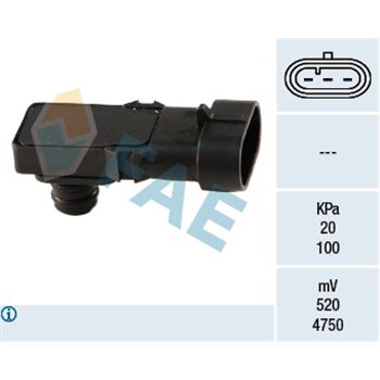 sistema electrico del motor - Sensor, presión colector de admisión FAE 15016