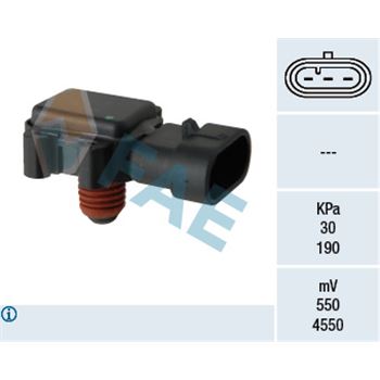 sistema electrico del motor - Sensor, presión colector de admisión FAE 15079