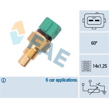 sistema electrico del motor - Sensor, temperatura del refrigerante FAE 34425