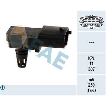 sistema electrico del motor - Sensor, presión colector de admisión FAE 15036