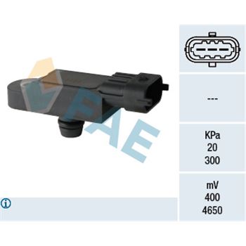 sistema electrico del motor - Sensor, presión colector de admisión FAE 15068