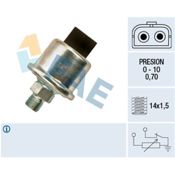 sistema electrico del motor - Sensor, presión de aceite FAE 14050