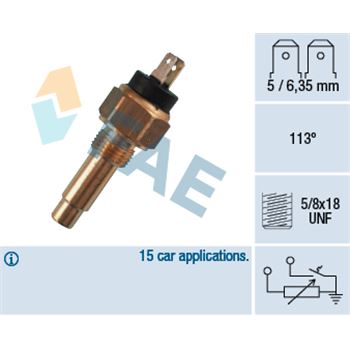sistema electrico del motor - Sensor, temperatura del refrigerante FAE 34210