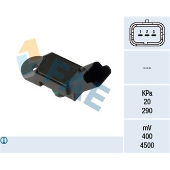 sistema electrico del motor - Sensor, presión colector de admisión FAE 15161