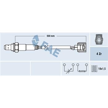 sondas lambda - Sonda Lambda FAE 77501