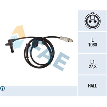 regulacion de dinamica de conduccion - Sensor, revoluciones de la rueda FAE 78253