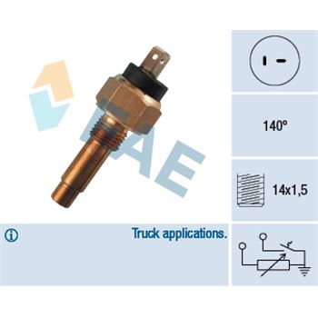 sistema electrico del motor - Sensor, temperatura del refrigerante FAE 34340