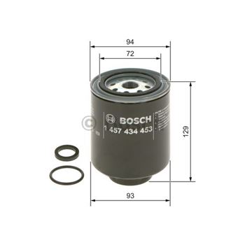 filtro de combustible coche - (N4453) Filtro de combustible BOSCH 1457434453