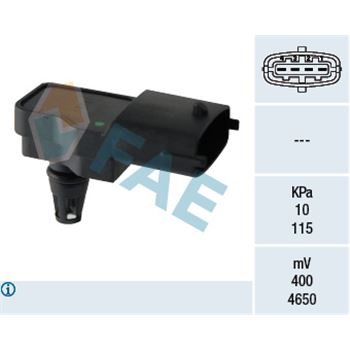 sistema electrico del motor - Sensor, presión colector de admisión FAE 15041