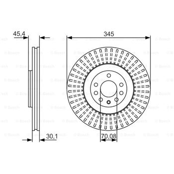 discos de freno coche - (BD1711) Disco de freno BOSCH 0986479A24