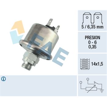 sistema electrico del motor - Sensor, presión de aceite FAE 14910