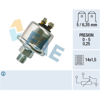 sistema electrico del motor - Sensor, presión de aceite FAE 14870