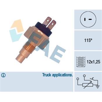 sistema electrico del motor - Sensor, temperatura del refrigerante FAE 34470