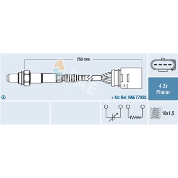 sondas lambda - Sonda Lambda FAE 77907