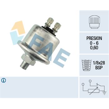 sistema electrico del motor - Sensor, presión de aceite FAE 14710