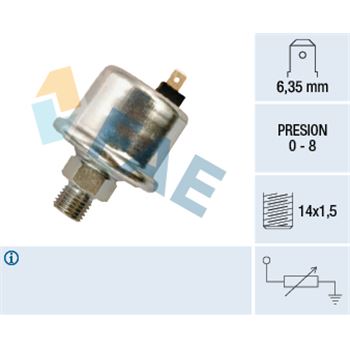 sistema electrico del motor - Sensor, presión de aceite FAE 14530