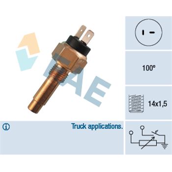 sistema electrico del motor - Sensor, temperatura del refrigerante FAE 34150