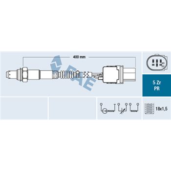 sondas lambda - Sonda Lambda FAE 75123