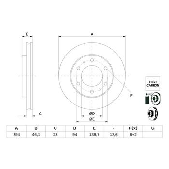 discos de freno coche - (BD2790) Disco de freno BOSCH 0986479F45