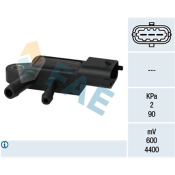 sistema electrico del motor - Sensor, presión gas de escape FAE 16110