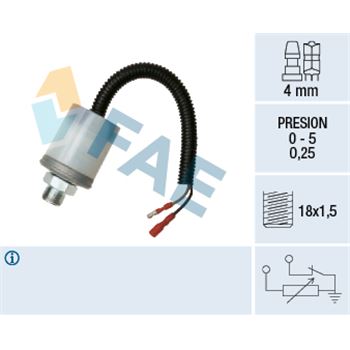 sistema electrico del motor - Sensor, presión de aceite FAE 14090