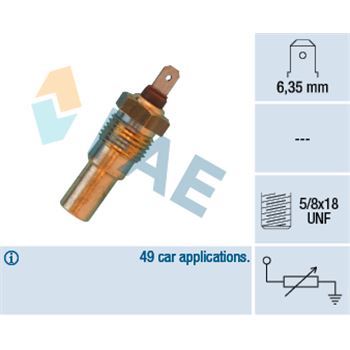 sistema electrico del motor - Sensor, temperatura del refrigerante FAE 31690