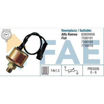 sistema electrico del motor - Sensor, presión de aceite FAE 14020