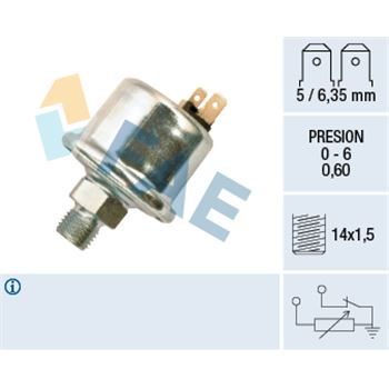 sistema electrico del motor - Sensor, presión de aceite FAE 14580