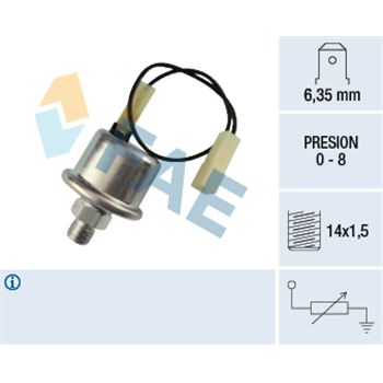 sistema electrico del motor - Sensor, presión de aceite FAE 14551