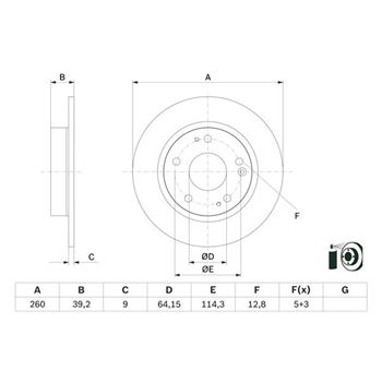discos de freno coche - (BD2861) Disco de freno BOSCH 0986479G17