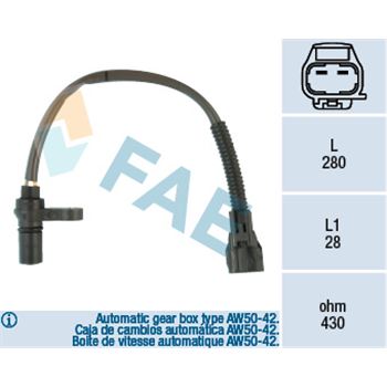 sistema electrico del motor - Generador de impulsos, cigüeñal FAE 79123