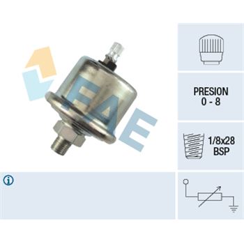 sistema electrico del motor - Sensor, presión de aceite FAE 14700