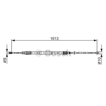 palancas cables frenado - Cable de accionamiento, freno de estacionamiento BOSCH 1987477987