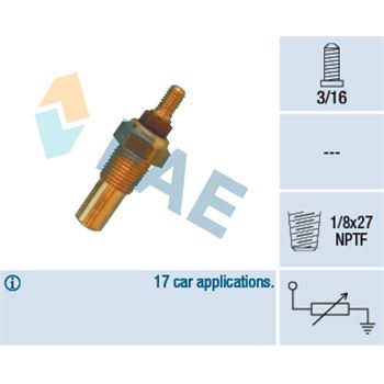 sistema electrico del motor - Sensor, temperatura del refrigerante FAE 32020