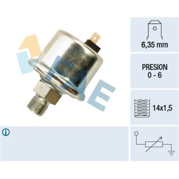 sistema electrico del motor - Sensor, presión de aceite FAE 14520