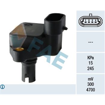 sistema electrico del motor - Sensor, presión colector de admisión FAE 15064