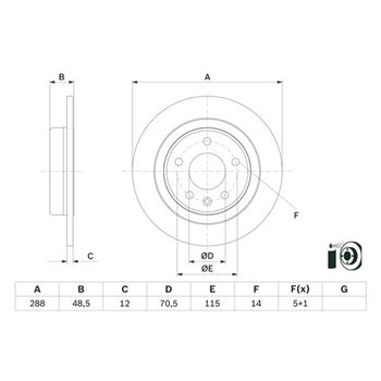 discos de freno coche - (BD2828) Disco de freno BOSCH 0986479F83