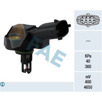 sistema electrico del motor - Sensor, presión colector de admisión FAE 15101