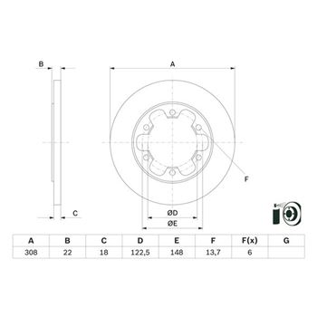 discos de freno coche - (BD2529) Disco de freno BOSCH 0986479D43