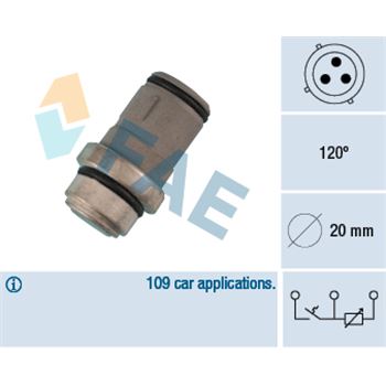 sistema electrico del motor - Sensor, temperatura del refrigerante FAE 34220