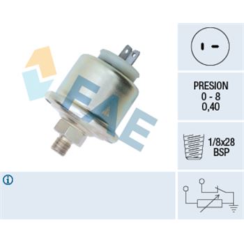 sistema electrico del motor - Sensor, presión de aceite FAE 14140