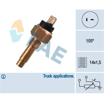 sistema electrico del motor - Sensor, temperatura del refrigerante FAE 34200