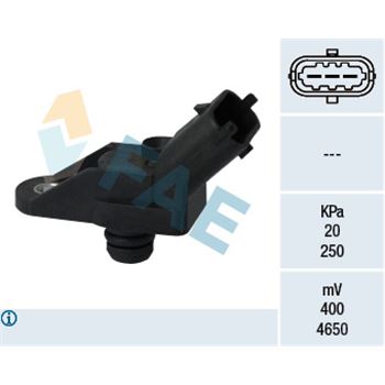 sistema electrico del motor - Sensor, presión colector de admisión FAE 15057